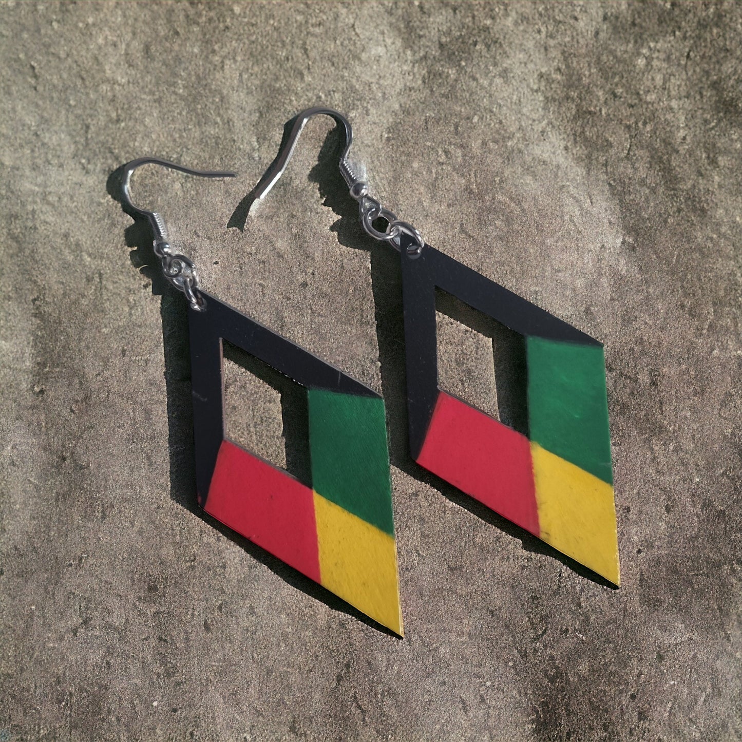 Rasta Style Dangle Earrings