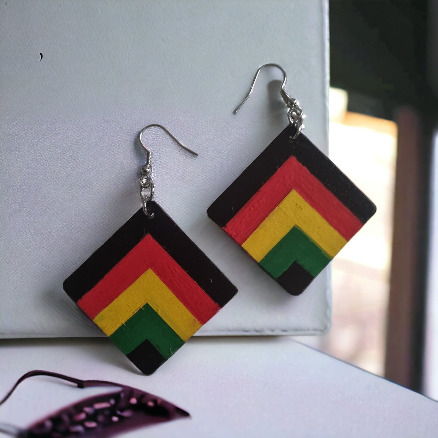 Rasta Style Dangle Earrings