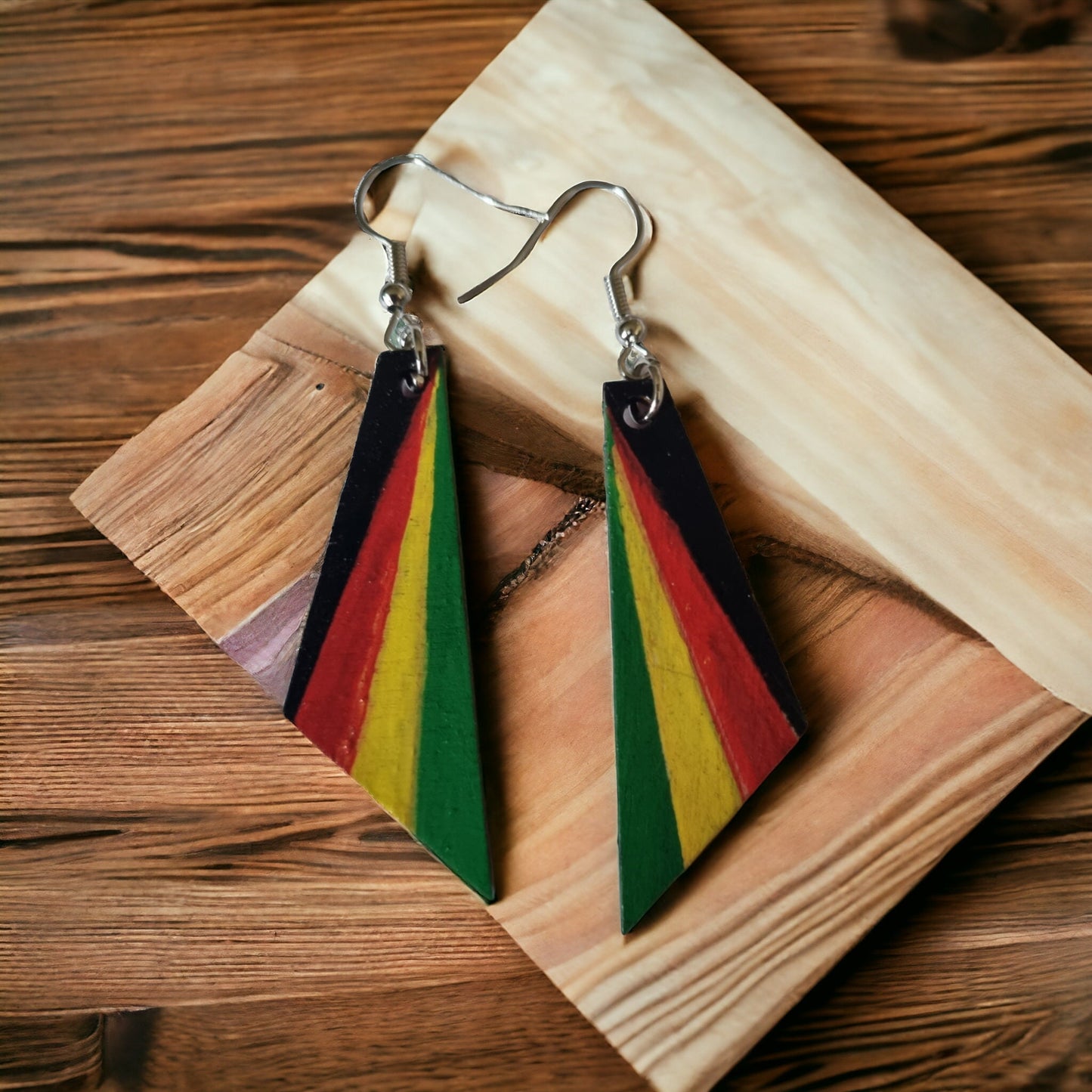 Rasta Style Dangle Earrings