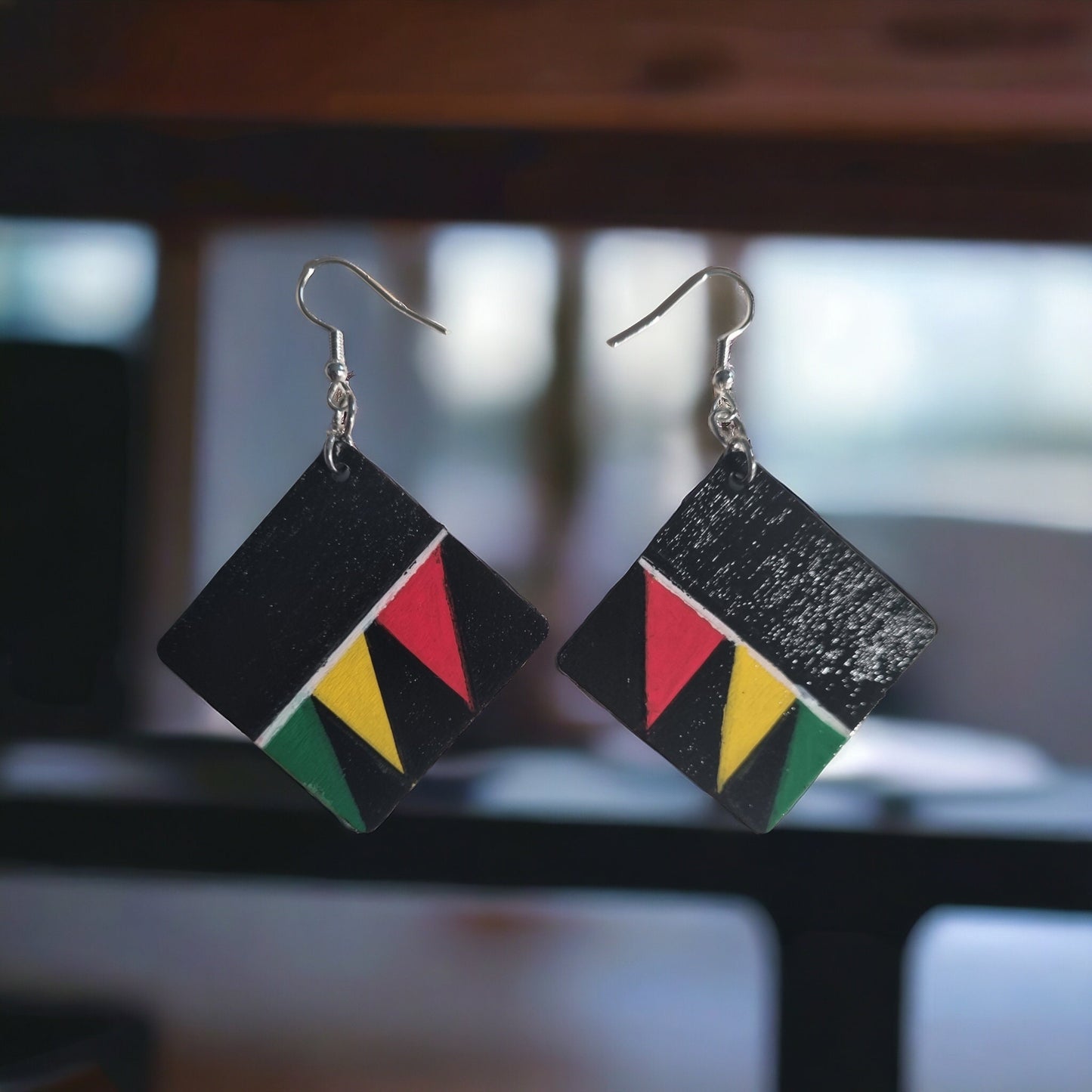 Rasta Style Dangle Earrings
