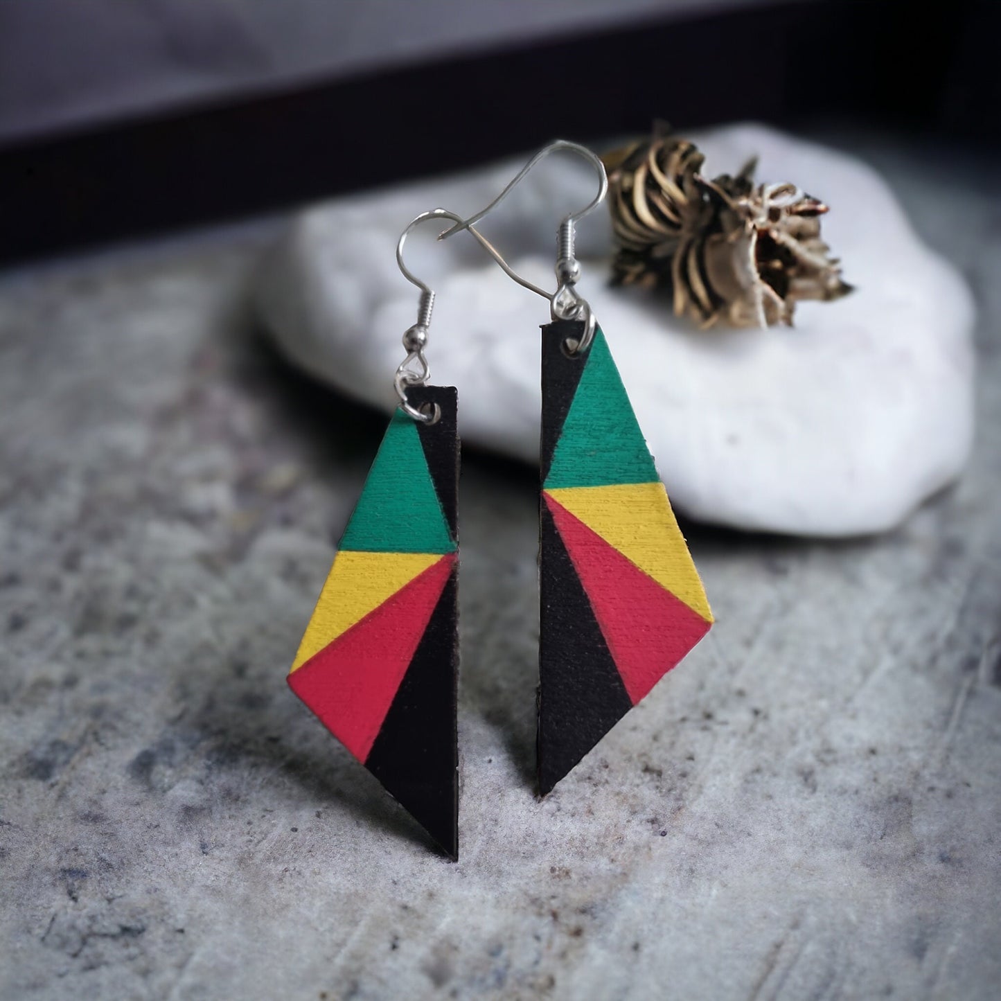 Rasta Style Dangle Earrings