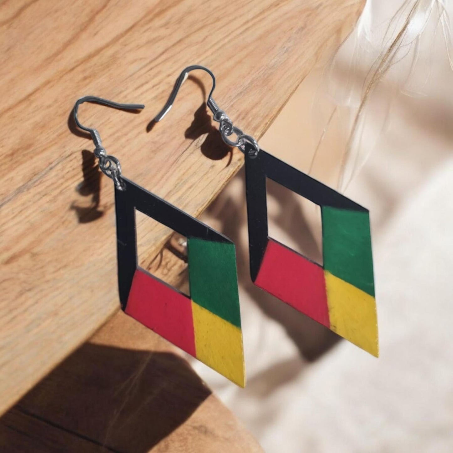 Rasta Style Dangle Earrings