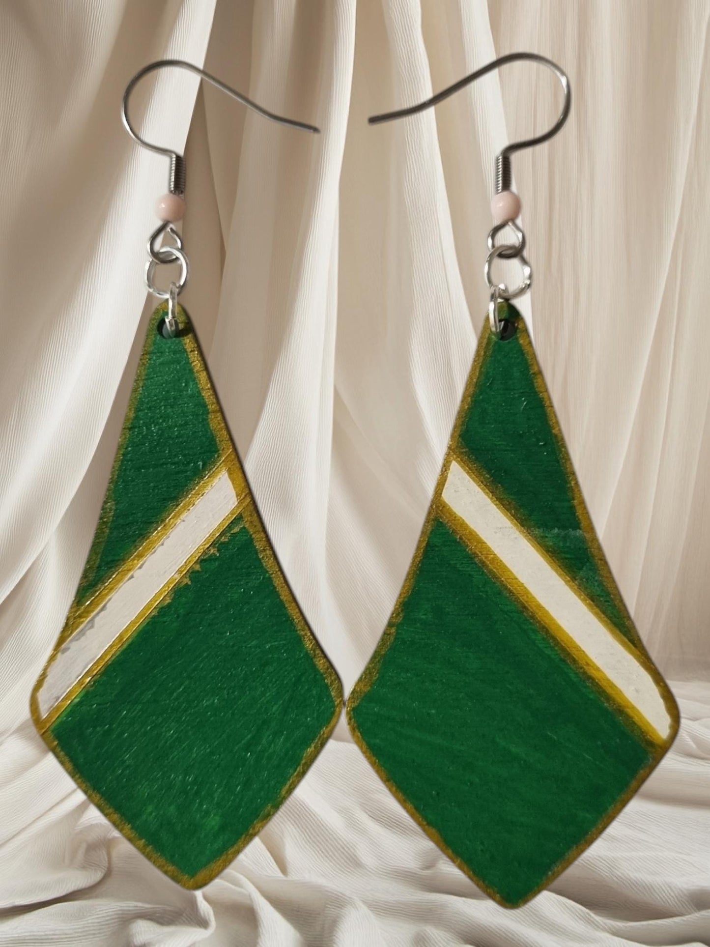 Green Dangle Earrings