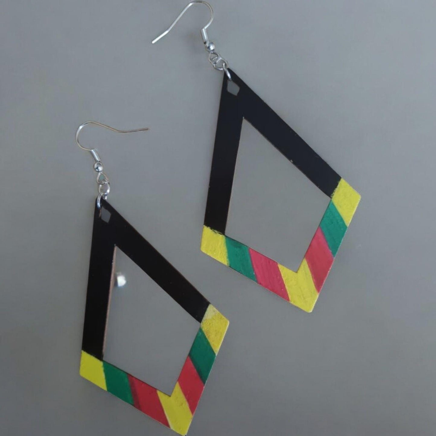 Rasta Style Dangle Earrings