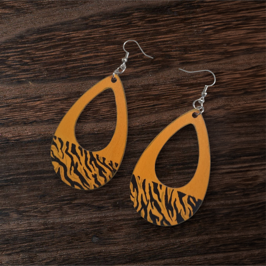 Tiger Teardrop Earrings