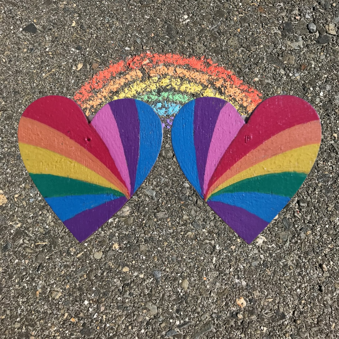 Rainbow Heart Earrings