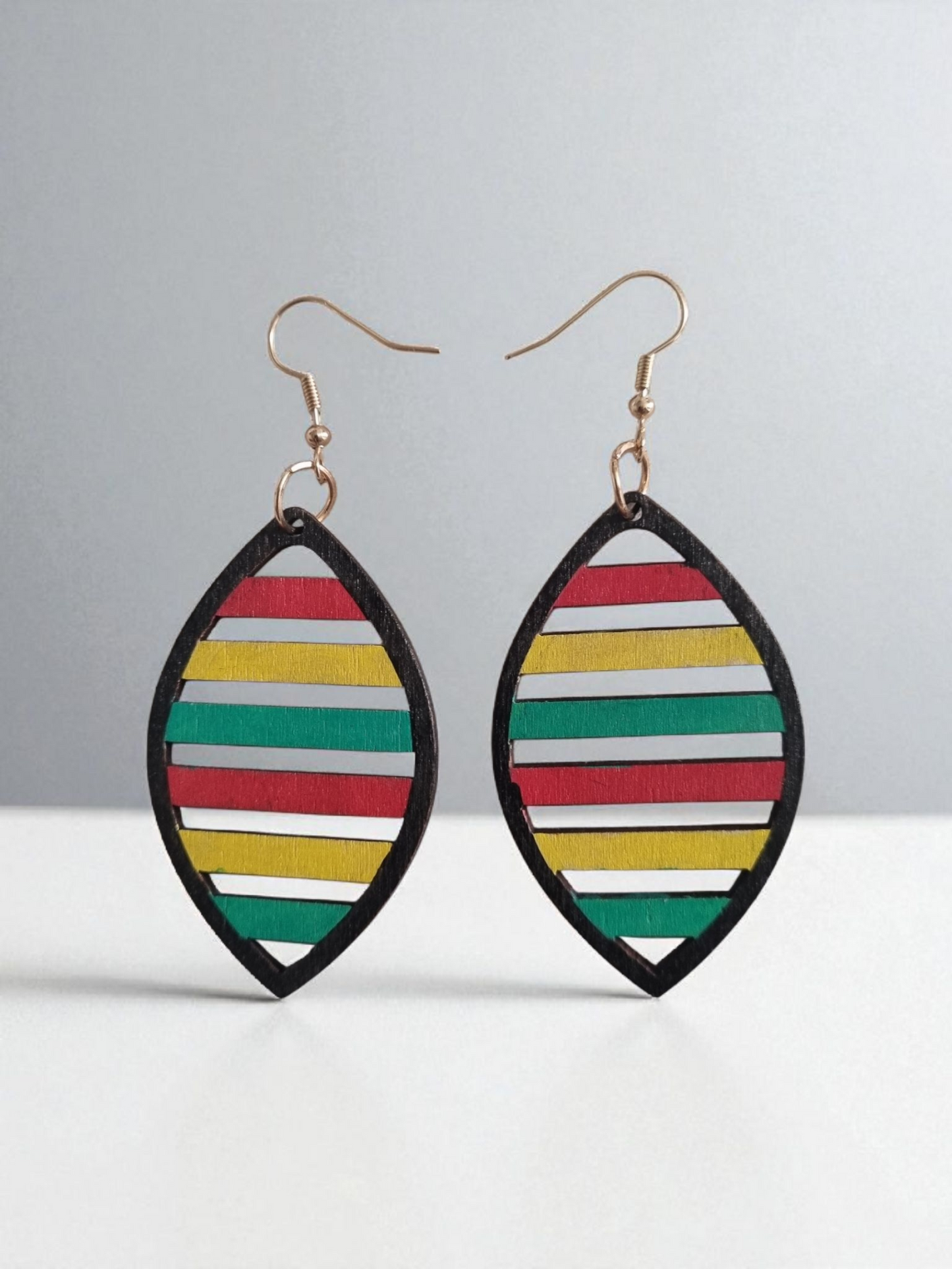 Rasta-Style Dangle Earrings