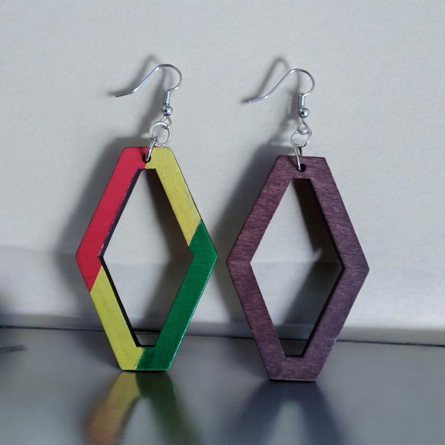 Rasta-Style Dangle Earrings