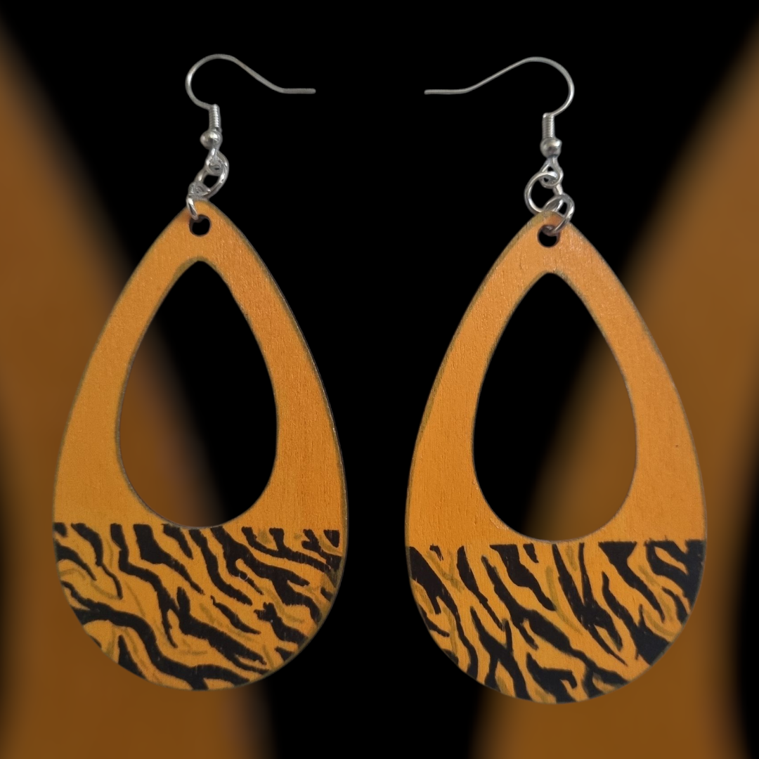 Tiger Teardrop Earrings