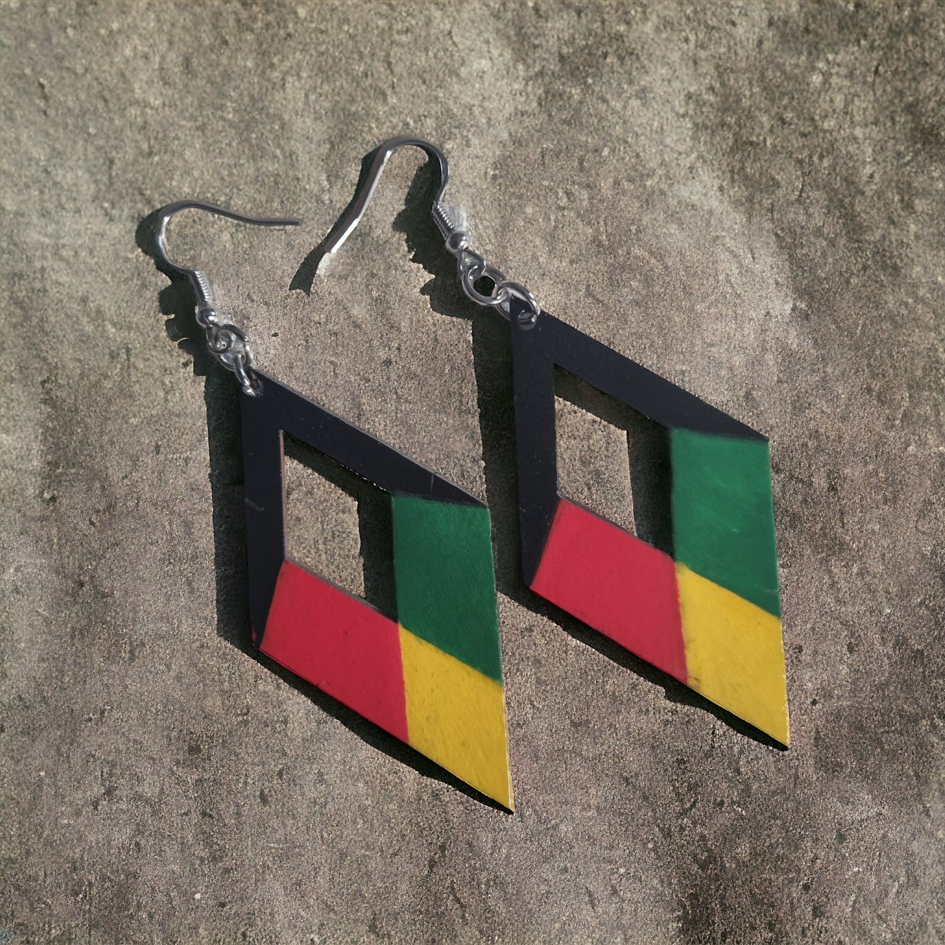 Rasta Style Dangle Earrings