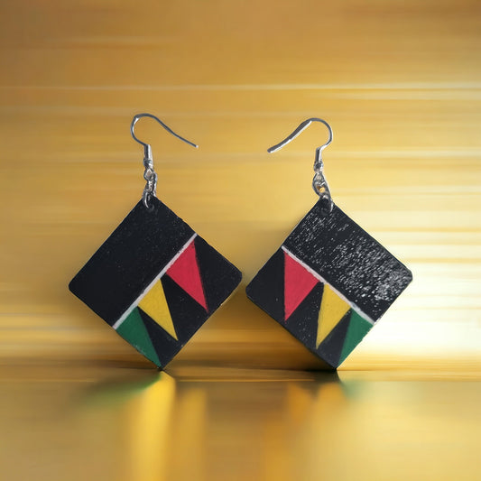 Rasta Style Dangle Earrings
