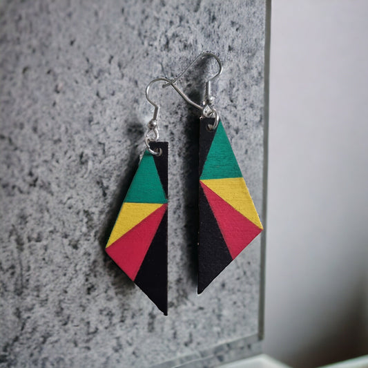 Rasta Style Dangle Earrings