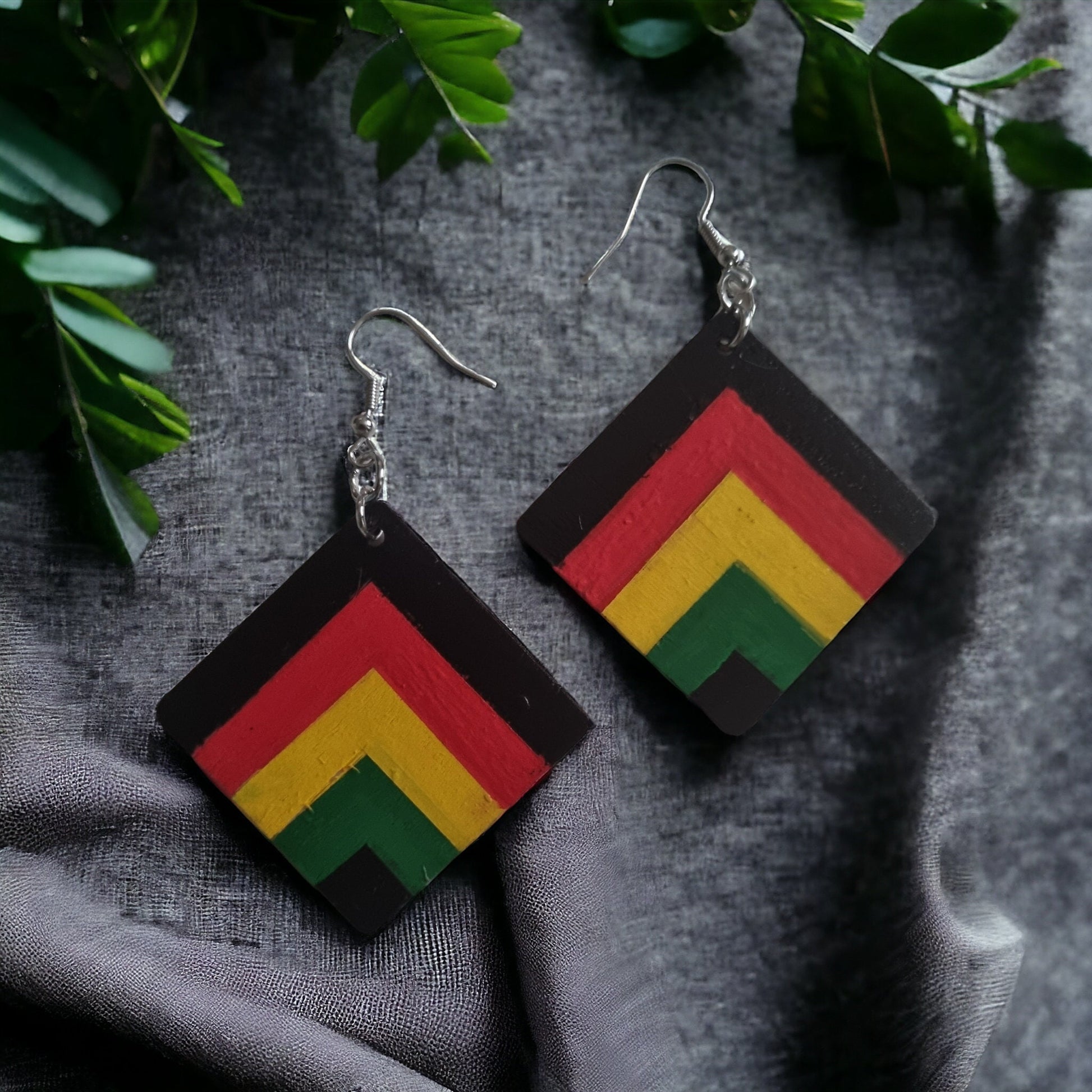 Rasta Style Dangle Earrings