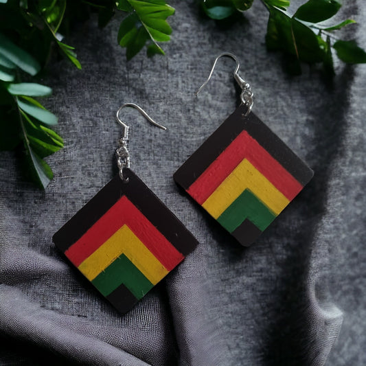 Rasta Style Dangle Earrings