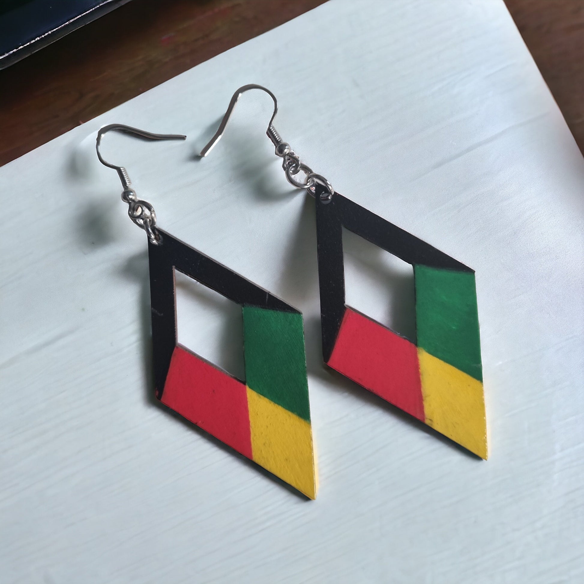 Rasta Style Dangle Earrings