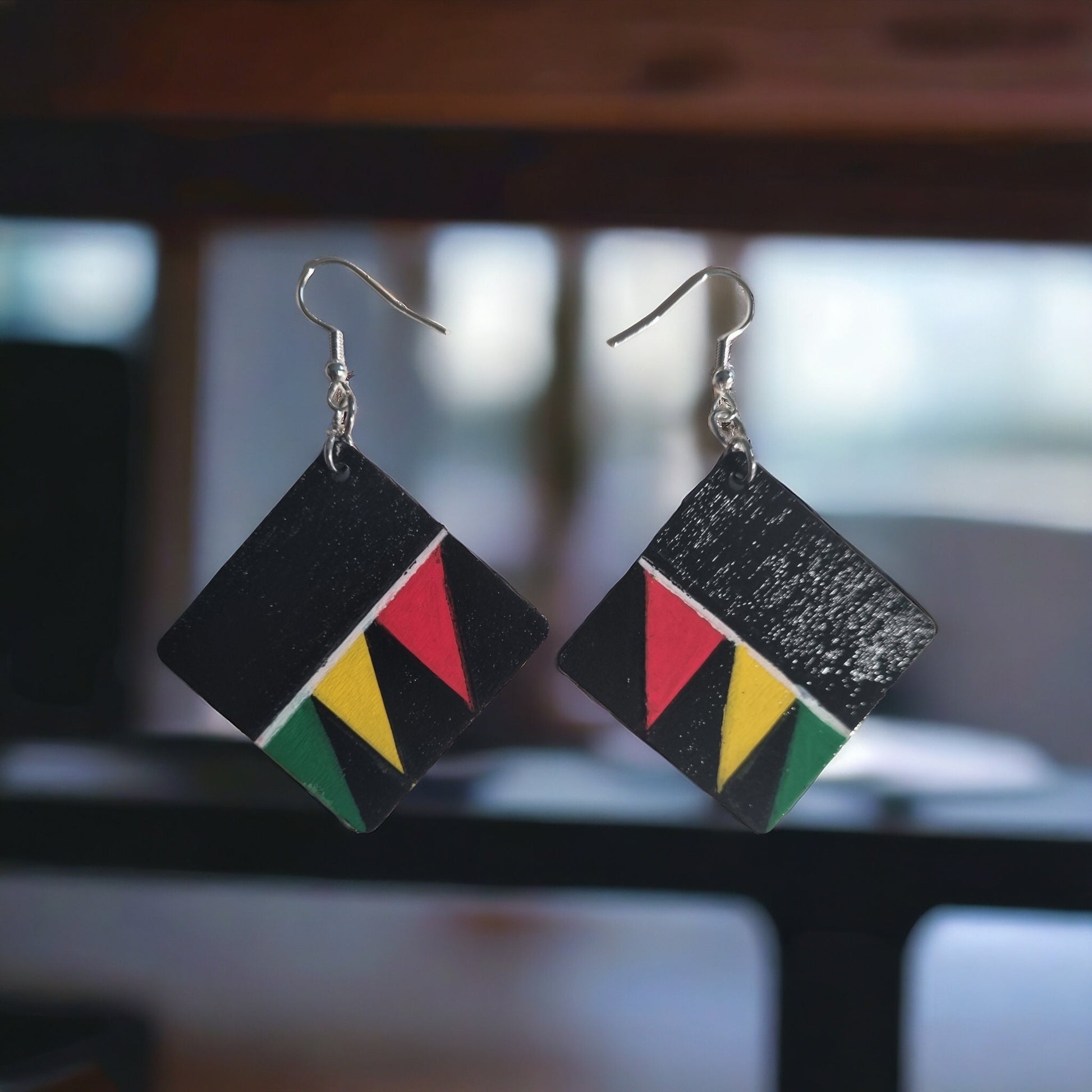 Rasta Style Dangle Earrings