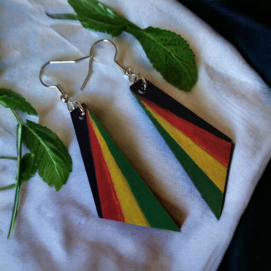 Rasta Style Dangle Earrings