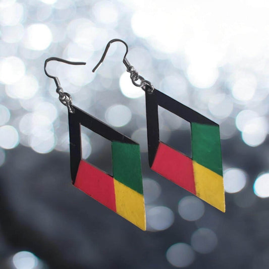 Rasta Style Dangle Earrings