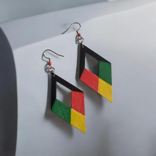 Rasta Style Dangle Earrings