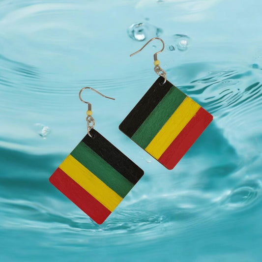 Rasta Style Dangle Earrings