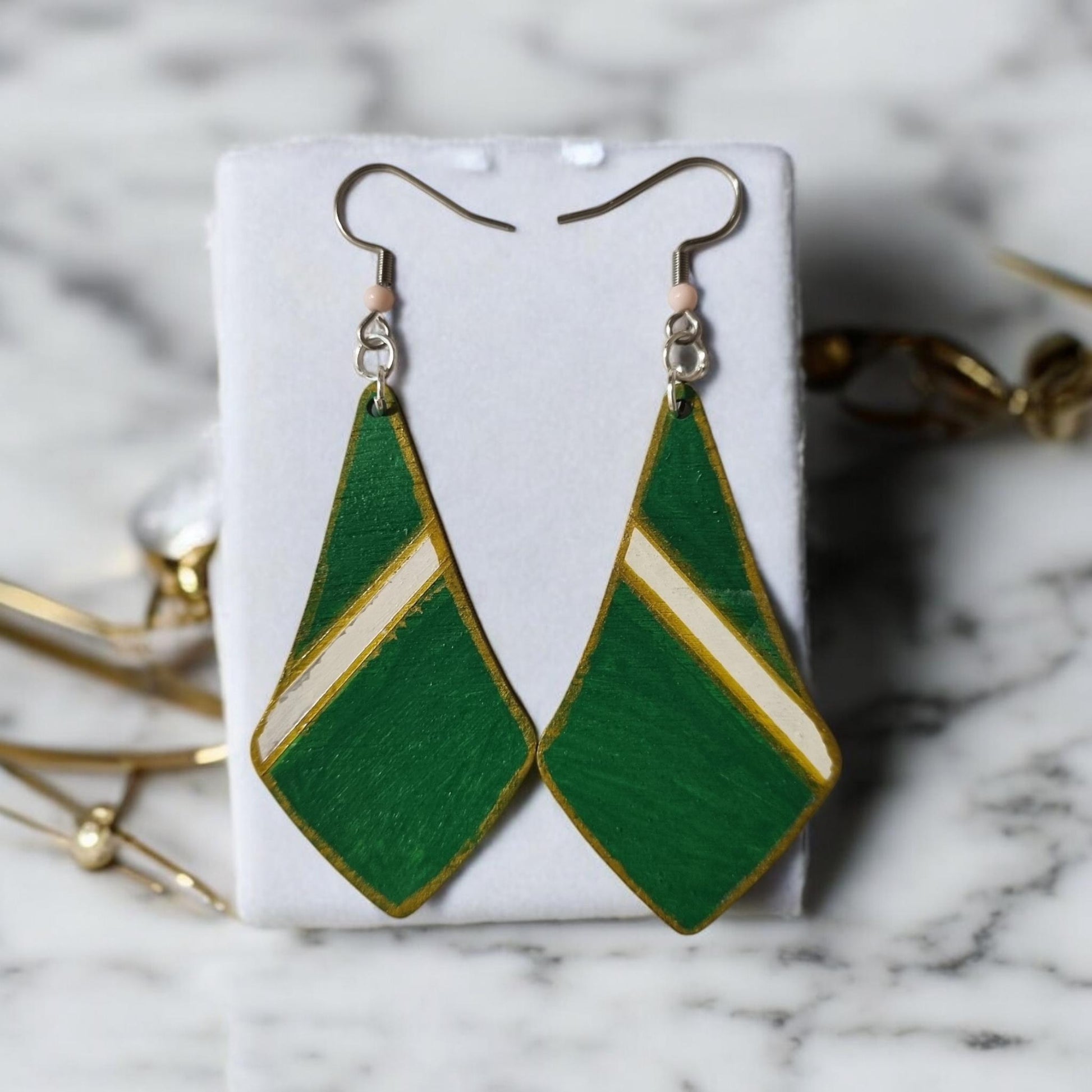 Green Dangle Earrings