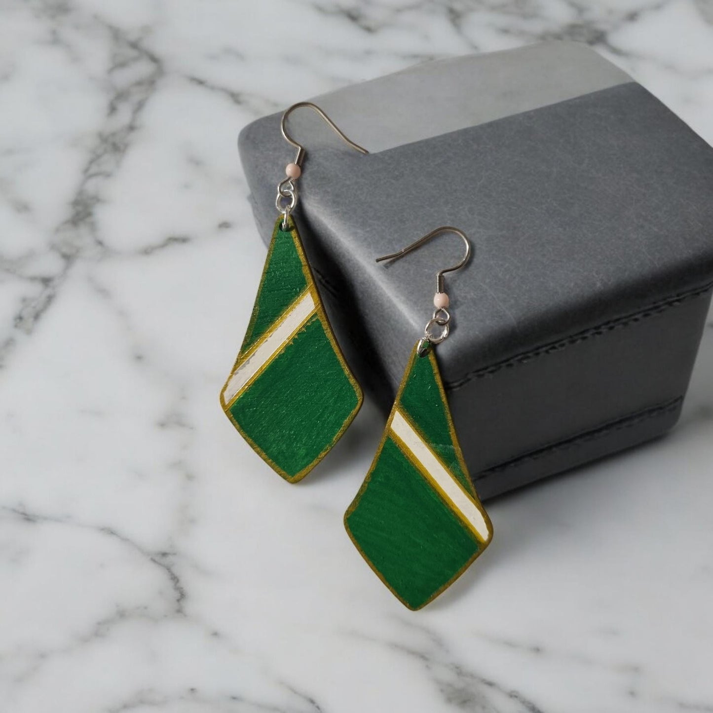 Green Dangle Earrings