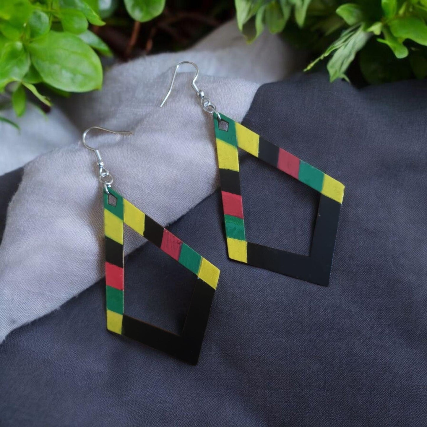 Rasta Style Dangle Earrings