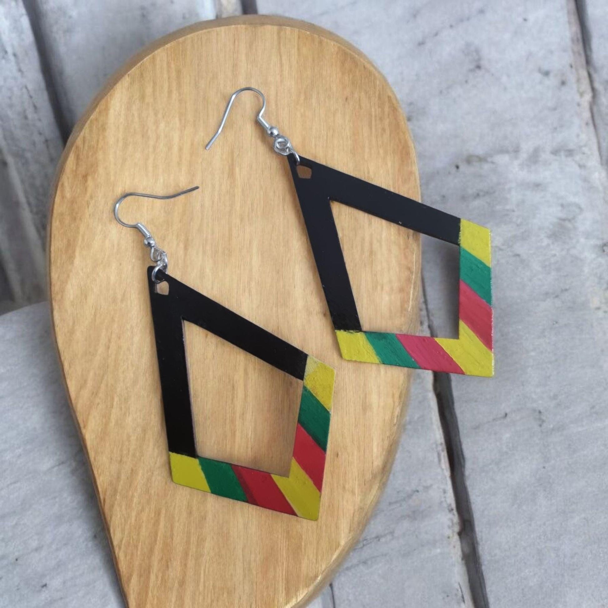 Rasta Style Dangle Earrings