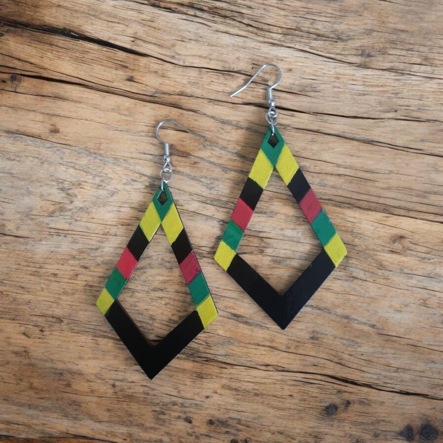 Rasta Style Dangle Earrings