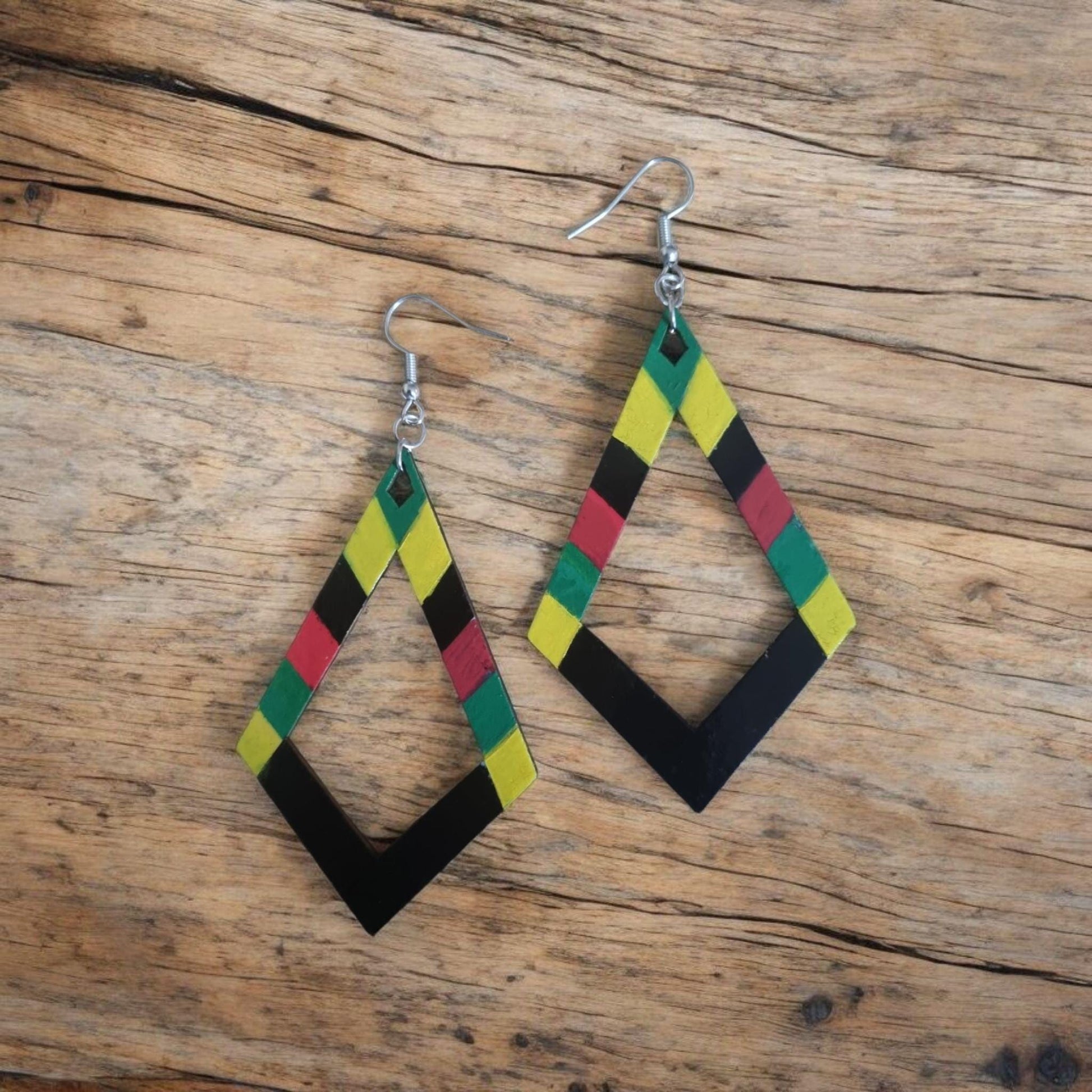 Rasta Style Dangle Earrings