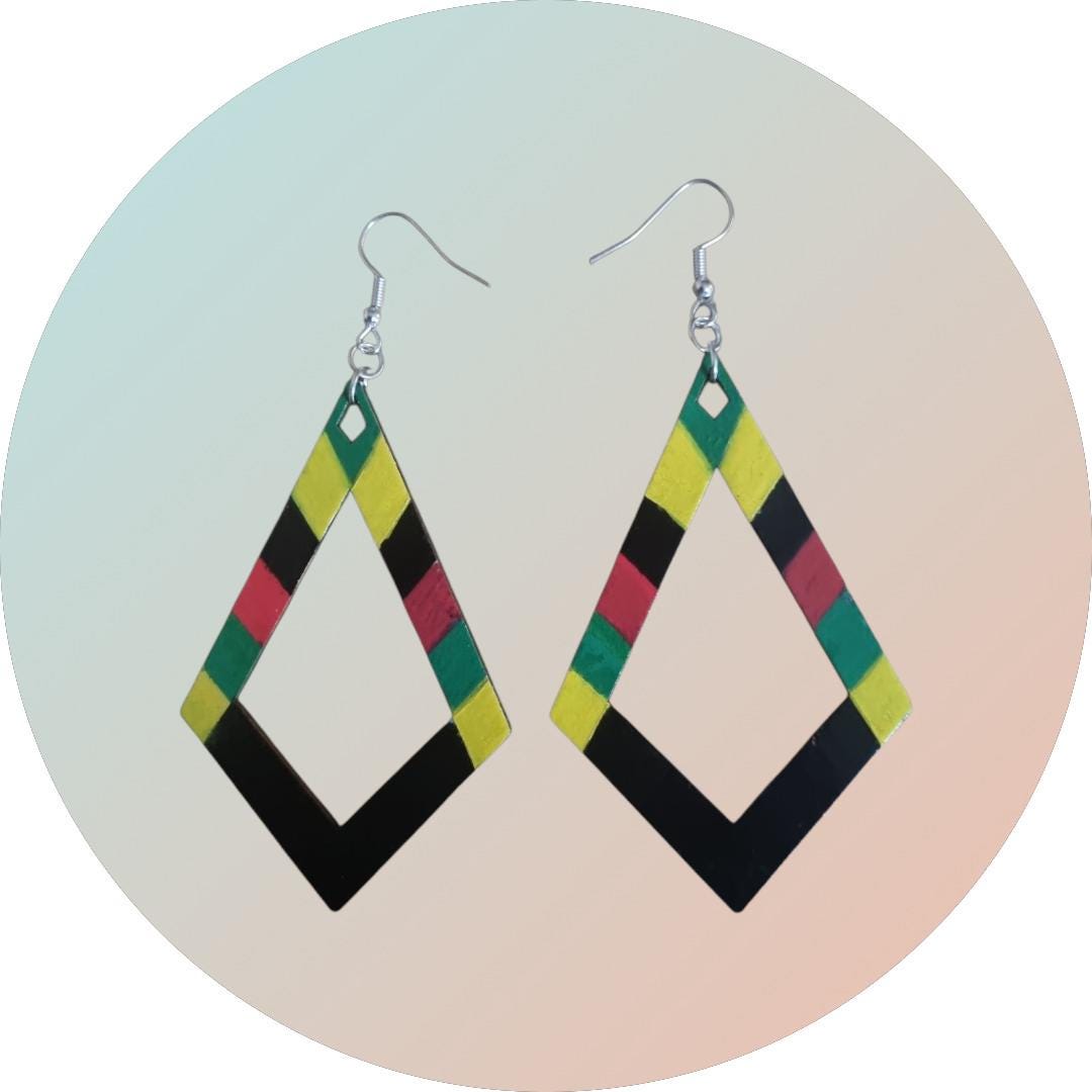 Rasta Style Dangle Earrings
