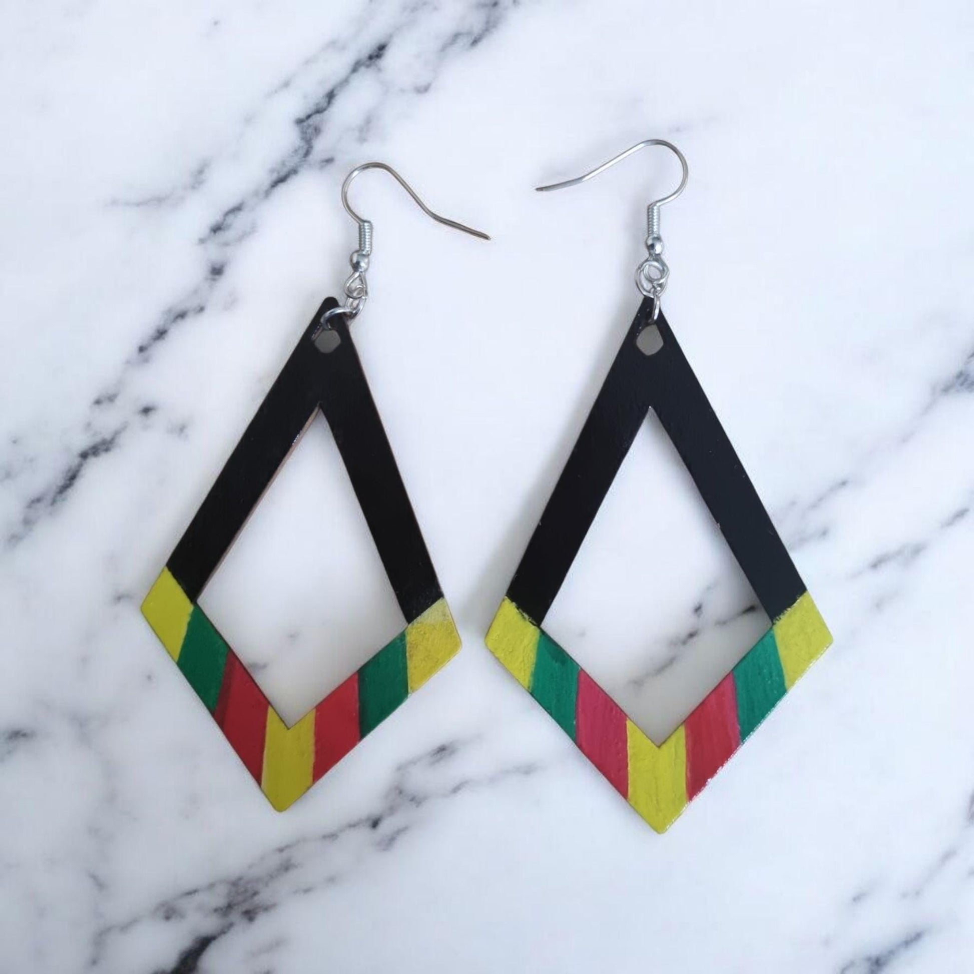 Rasta Style Dangle Earrings