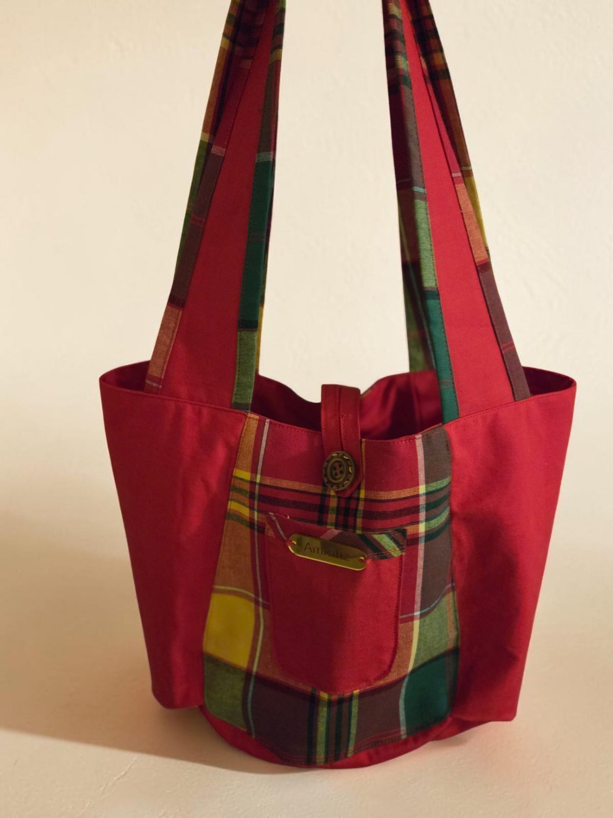 Madras Creole Print Ladies Tote