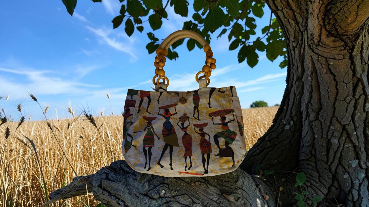 African Ladies Linen Tote