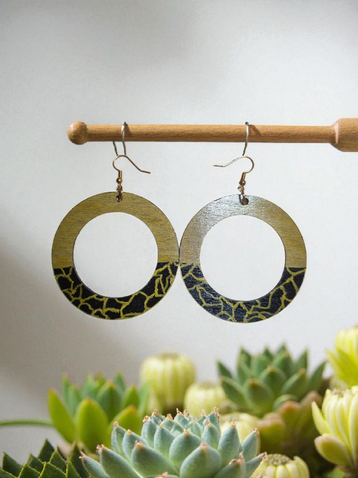 Animal Print Hoop Earrings