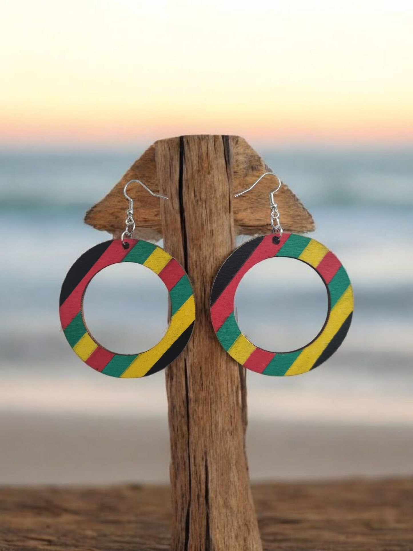 Rasta Style Dangle Earrings