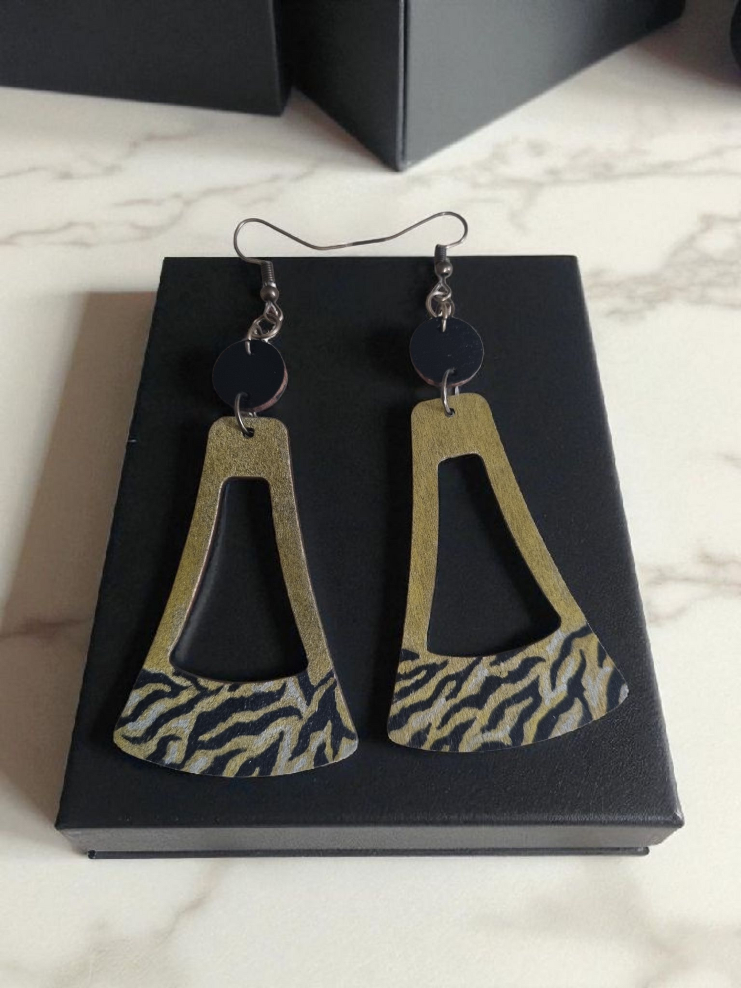 Tiger Dangle Earrings