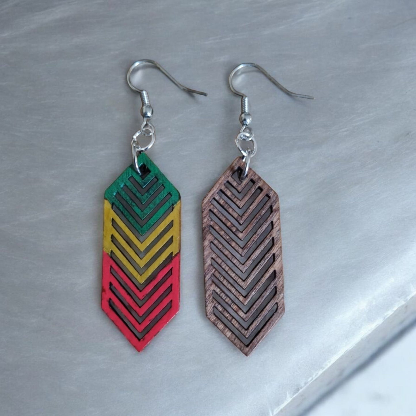Rasta-Style Dangle Earrings