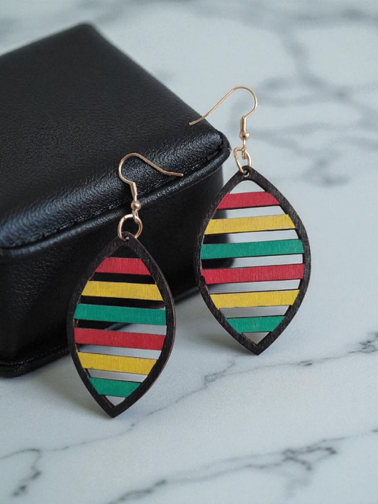 Rasta-Style Dangle Earrings
