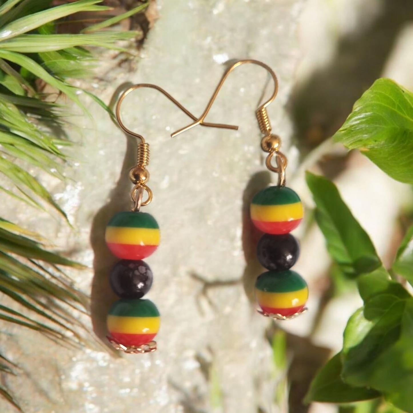 Rasta Beaded Earrings