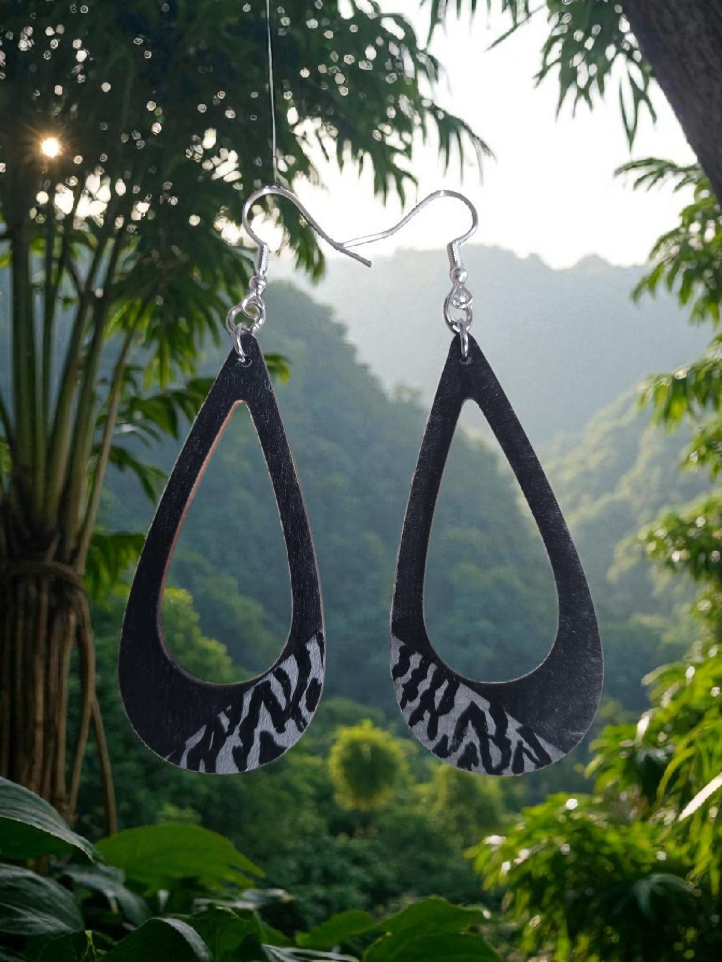 Tiger Teardrop Dangle Earrings