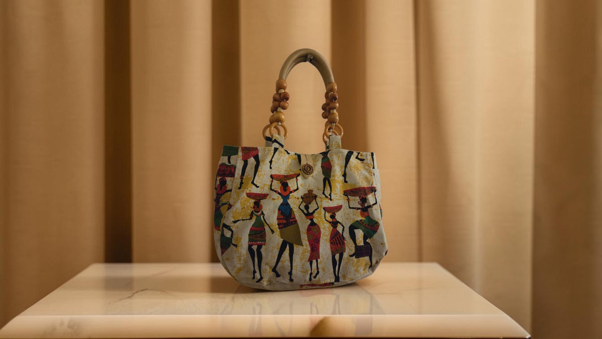 African Ladies Linen Tote