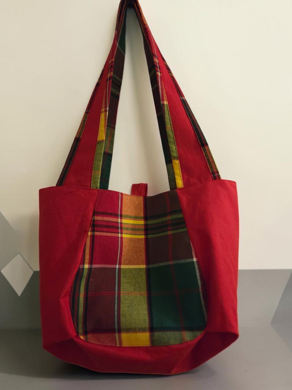 Madras Creole Print Ladies Tote