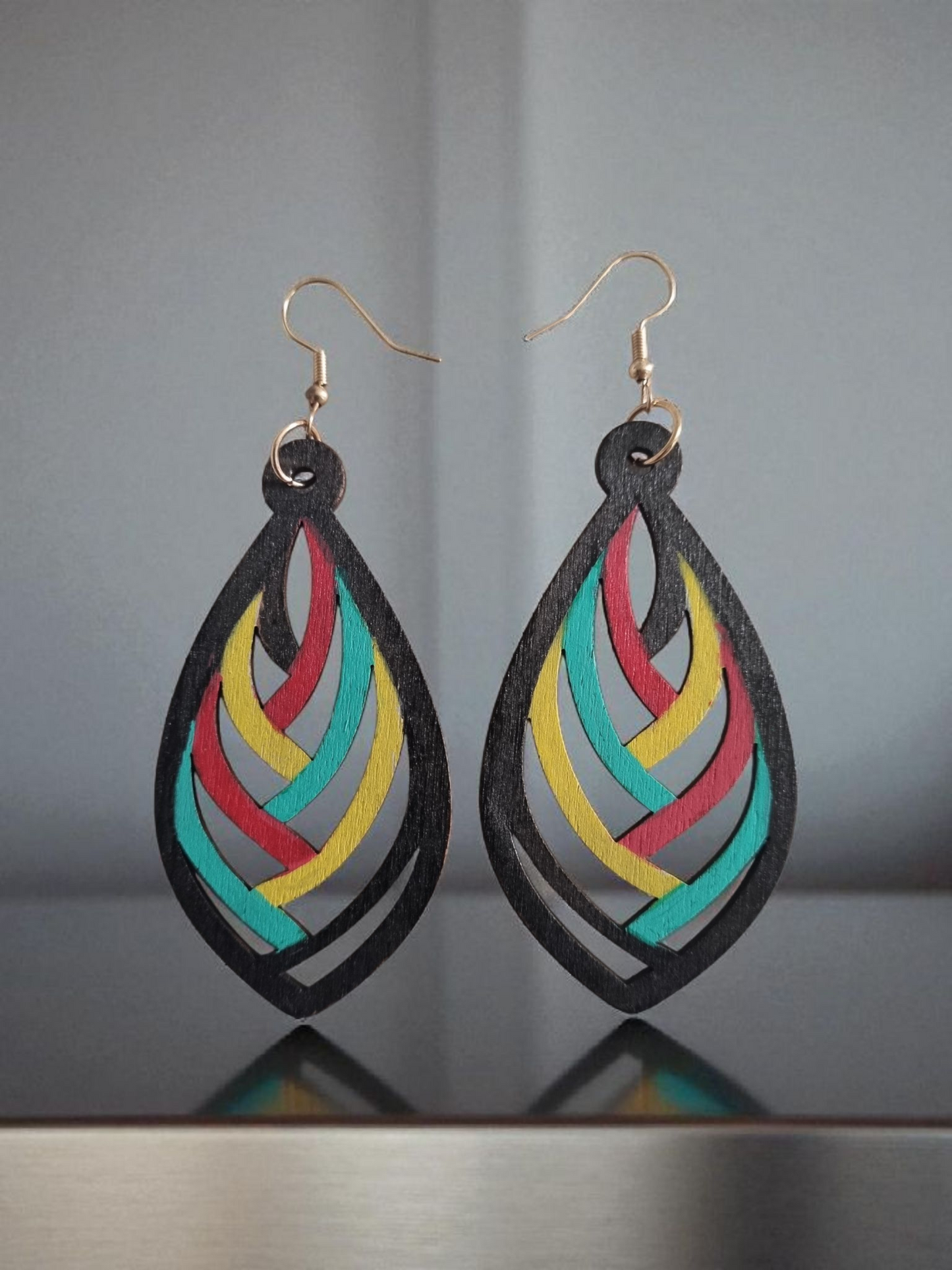 Rasta-Style Dangle Earrings