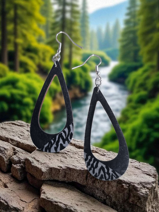 Tiger Teardrop Dangle Earrings