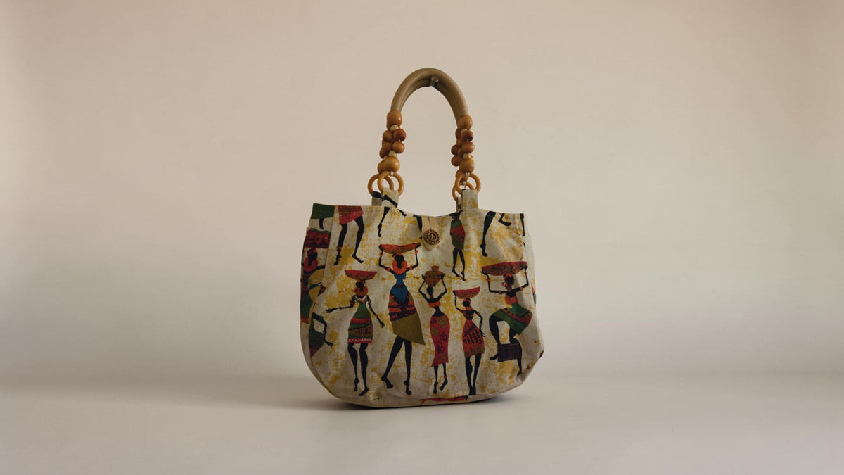 African Ladies Linen Tote