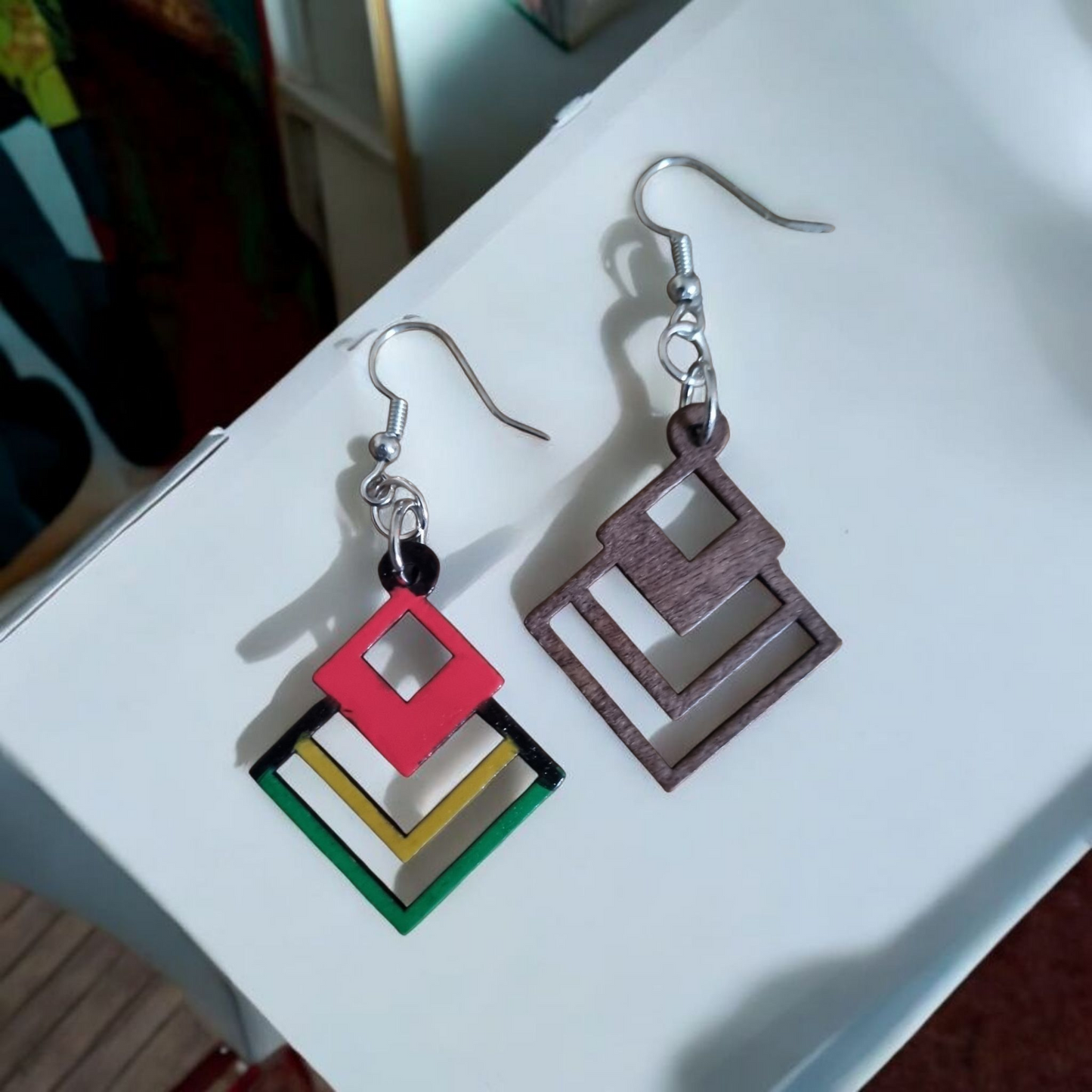 Rasta-Style Dangle Earrings