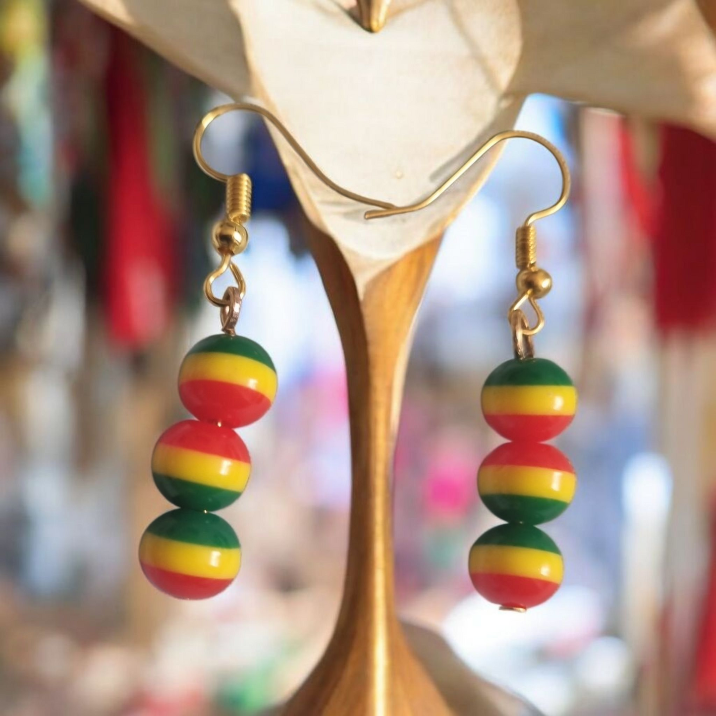 Rasta Beaded Earrings