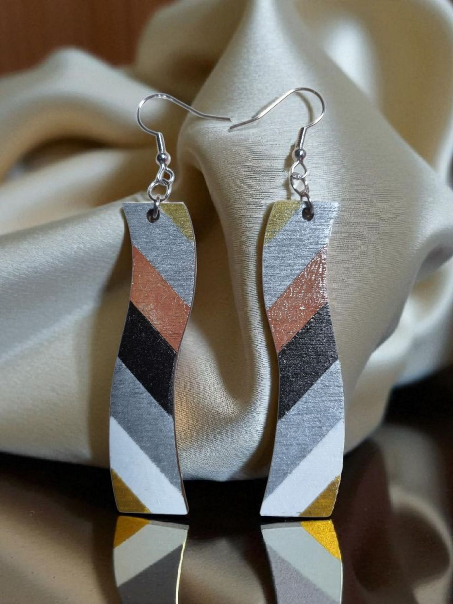 Rustic Wavy Dangle Earrings