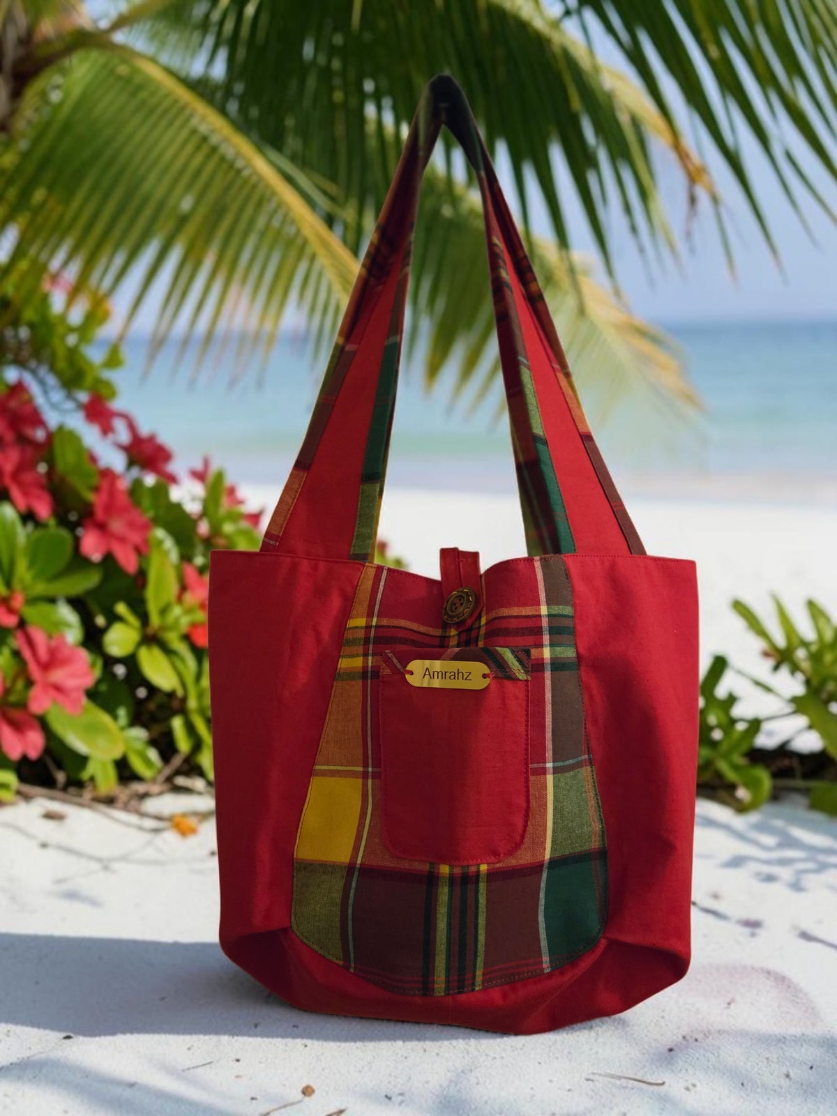 Madras Creole Print Ladies Tote